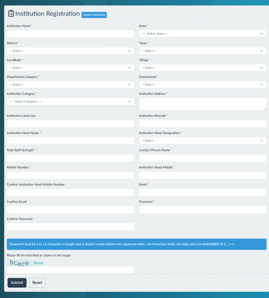 edrop Institution Registration