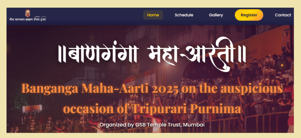 Banganga Aarti Registration