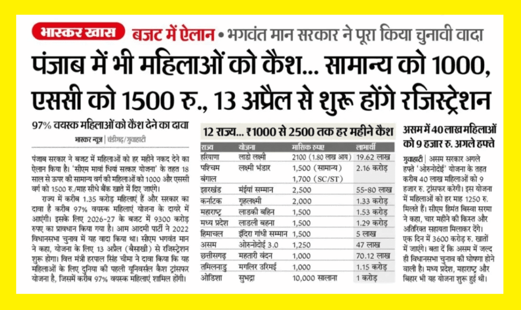 Mukhyamantri Mawan Dhiyan Satkar Yojana