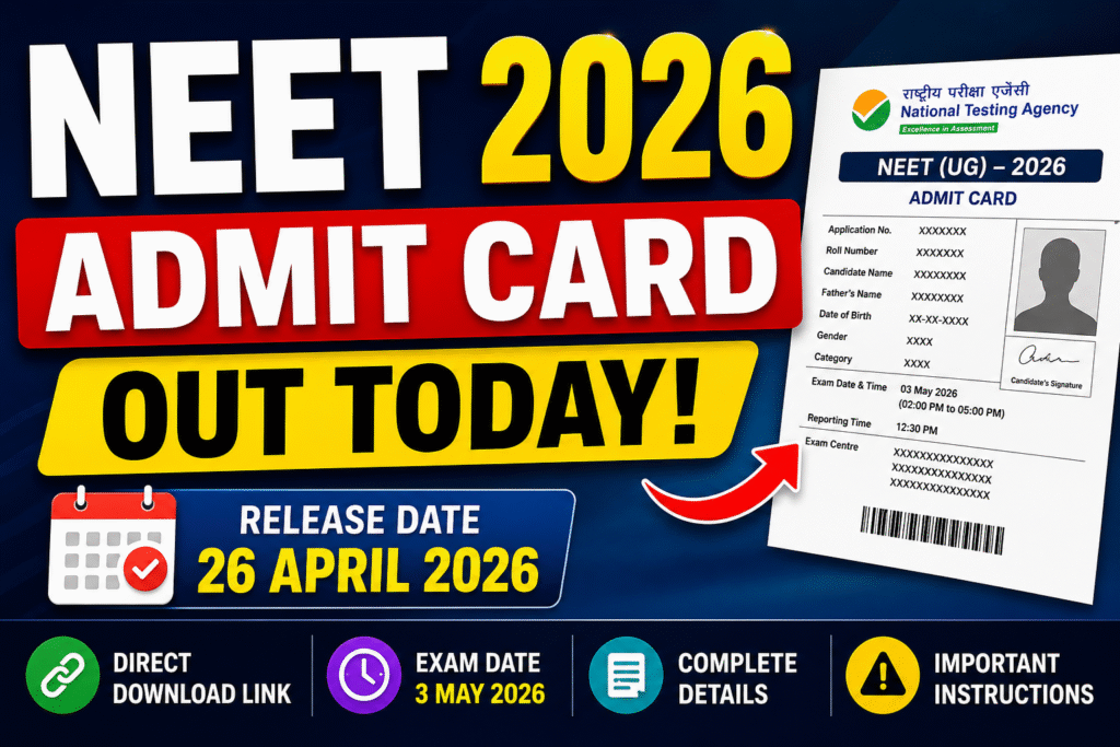 NEET Admit Card Me Kya Details Hoti Hain
