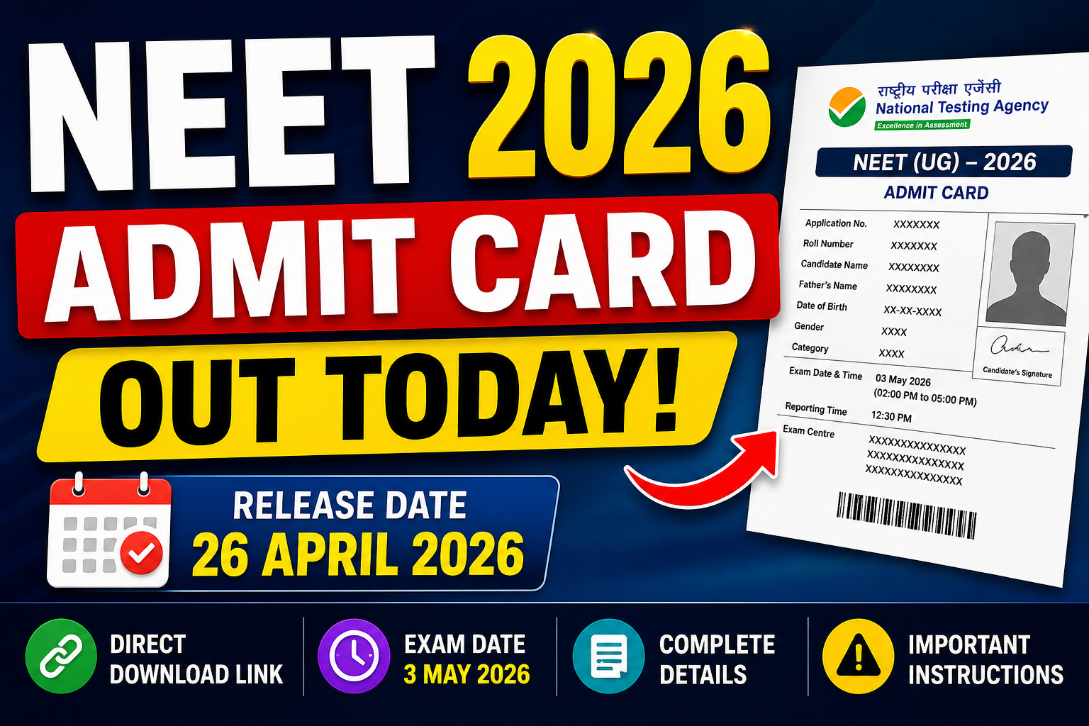 NEET Admit Card Me Kya Details Hoti Hain