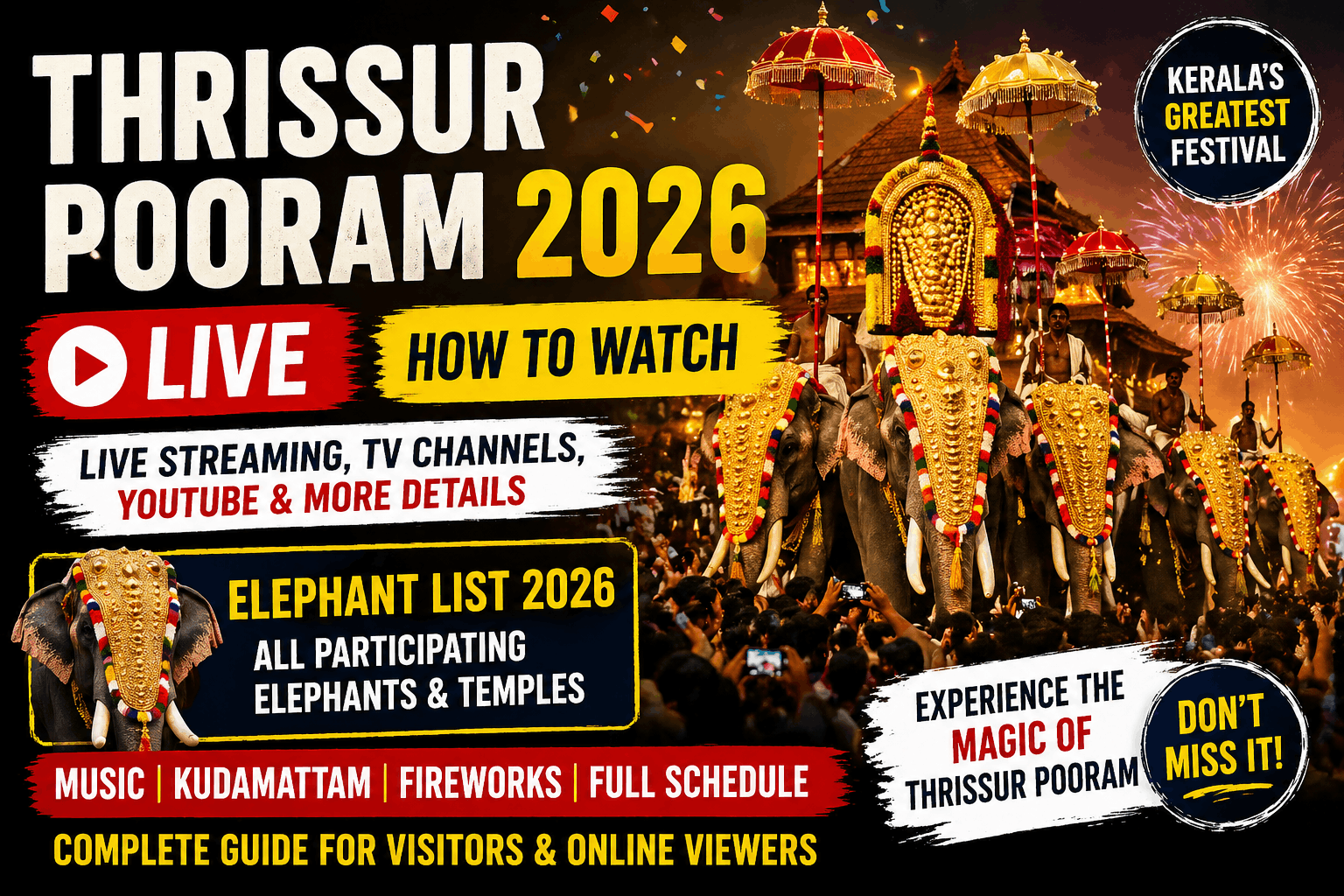 Thrissur Pooram 2026 Date and Timing