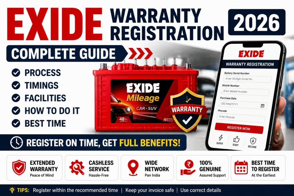 Exide Warranty Registration