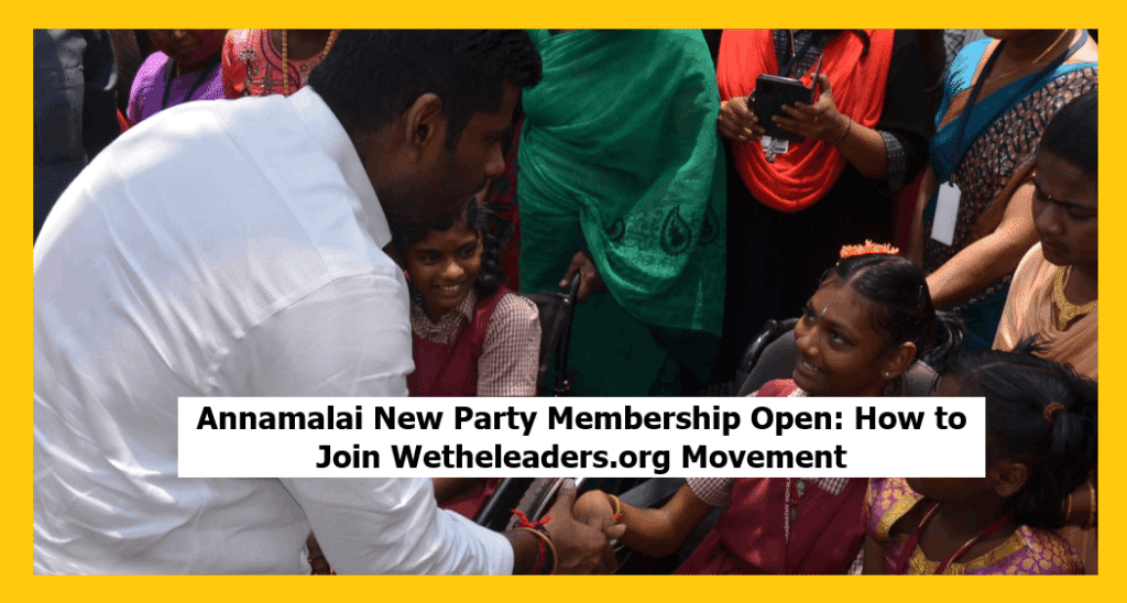 Annamalai New Party Membership